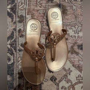Tory Burch Miller Rose Gold Jelly Sandals